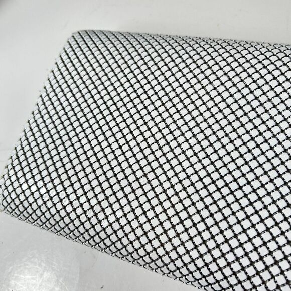 Vintage White Mesh Clutch or Chain Strap Shoulder Bag - Picture 4 of 14